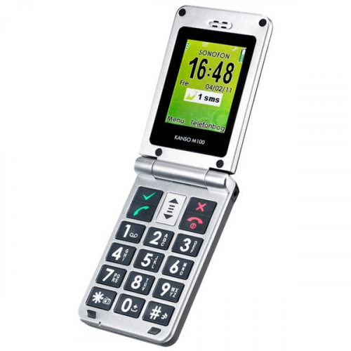 Kanso M100 mobiltelefon med store taster