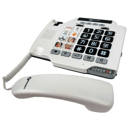 Fastnettelefon med fototaster til hurtigkald