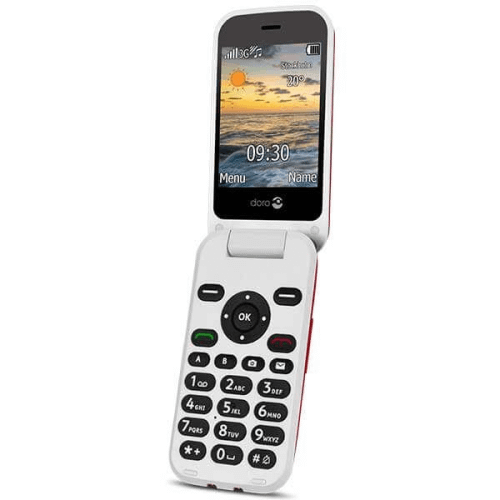 Doro 6621 klaptelefon - Rød