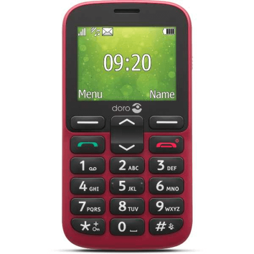 Doro 1382 mobiltelefon rød