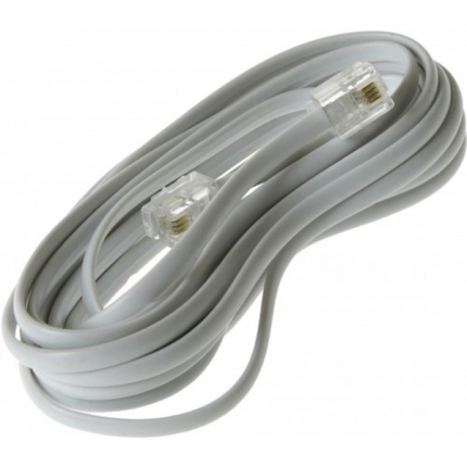 Telefonledning til RJ11 - RJ11 15 m elfenben Telefonledning til RJ11 - RJ11 15 m elfenben